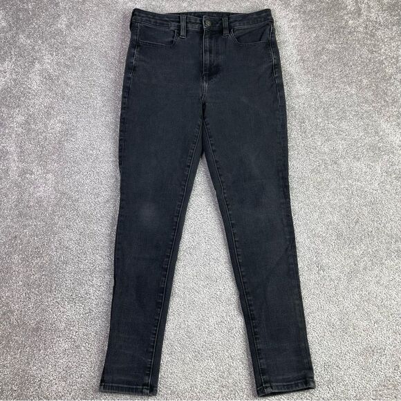 American Eagle Jegging Women's 6 Short Black Skinny High Rise Stretch - Picture 1 of 13